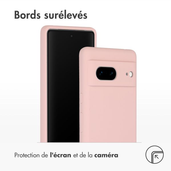 Accezz Coque Liquid Silicone Google Pixel 7 - Rose