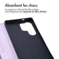 imoshion Étui de téléphone portefeuille Design Samsung Galaxy S25 Ultra - Purple Marble