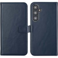 Selencia Étui portefeuille en cuir véritable Samsung Galaxy S24 FE - Bleu