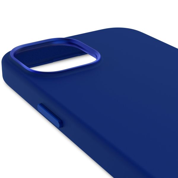 Decoded Coque en silicone MagSafe iPhone 15 - Bleu foncé