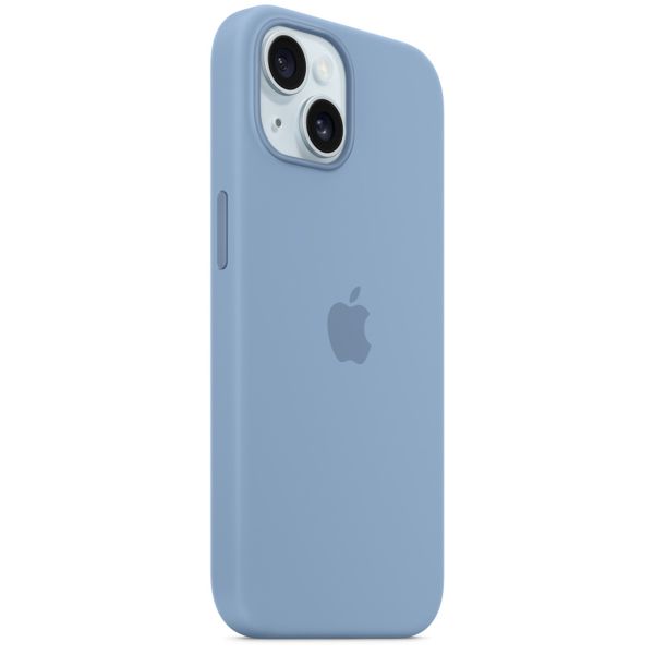 Apple Coque en silicone MagSafe iPhone 15 - Winter Blue