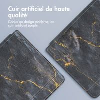 imoshion Design Slim Hard Sleepcover avec support Kobo Libra 2 / Tolino Vision 6 - Black Marble