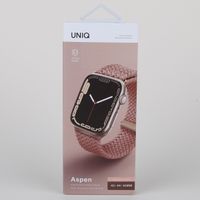 Uniq Bracelet tressé Aspen Apple Watch Series 1 t/m 11 / SE / Ultra (44/45/46/49 mm) - Grapefruit Pink