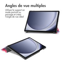 imoshion Coque tablette Design Trifold Samsung Galaxy Tab A11 Plus / A9 Plus - Dusty Rose Blossom