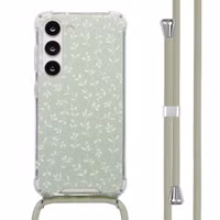 imoshion Coque Design avec cordon Samsung Galaxy S23 - Smoke Green Flowers