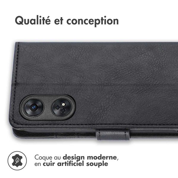 imoshion Étui de téléphone portefeuille Luxe Oppo Reno 8 T (4G) - Noir