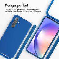 imoshion Coque en silicone avec cordon Samsung Galaxy A54 (5G) - Bleu