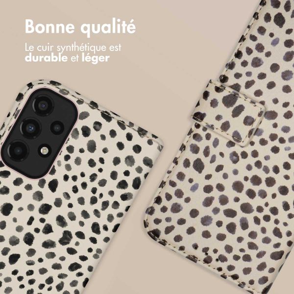 imoshion Étui de télephone portefeuille Design Samsung Galaxy A33 - Black And White Dots