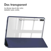 imoshion Coque tablette rigide Trifold Samsung Tab S10 Plus / Tab S9 FE Plus / Tab S9 Plus 12.4 pouces - Bleu foncé