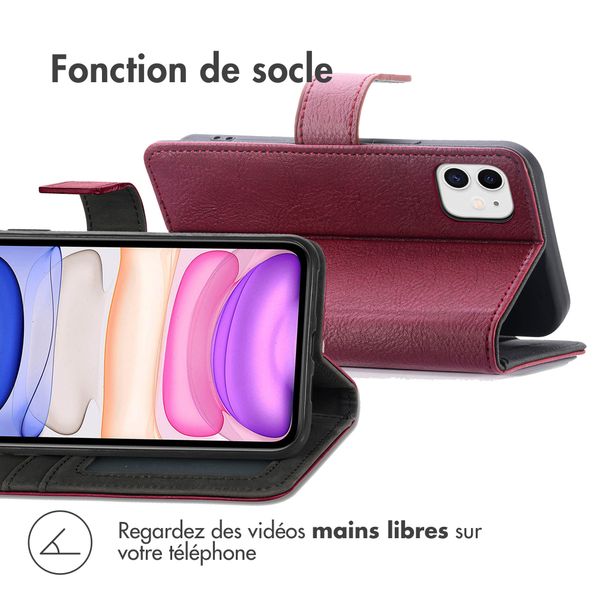 imoshion Étui de téléphone portefeuille Luxe iPhone 11 - Bordeaux