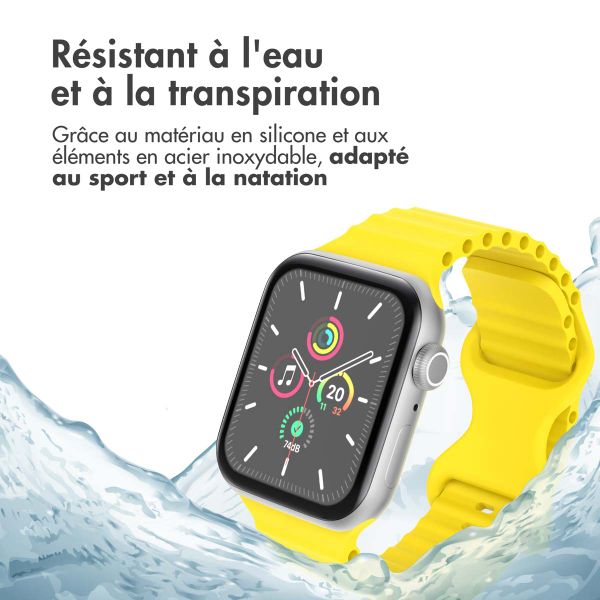 imoshion Bracelet en silicone athlétique Apple Watch Series 1 à 10 / SE / Ultra (2) (44/45/46/49 mm) - Jaune