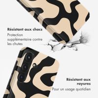 Selencia Coque arrière Vivid avec MagSafe Samsung Galaxy S25 - Art Wave Black