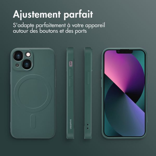 imoshion Coque Couleur avec MagSafe Apple iPhone 13 Mini - Vert foncé