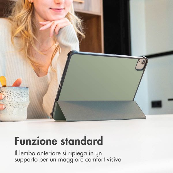 imoshion Coque tablette Design Trifold Apple iPad 9 (2021) 10.2 pouces / iPad 8 (2020) 10.2 pouces / iPad 7 (2019) 10.2 pouces - Floral Green