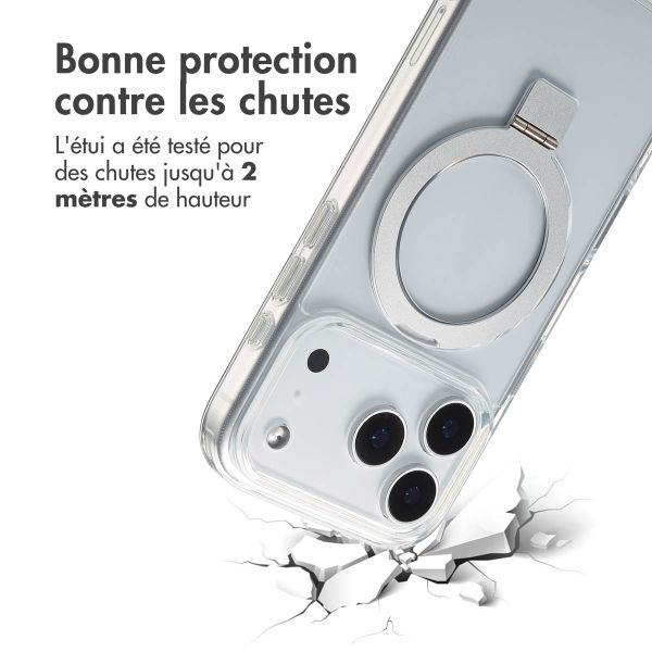 Accezz Coque Ring Stand avec MagSafe Apple iPhone 17 Pro - Transparent