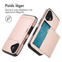 imoshion Coque arrière avec porte-cartes Apple iPhone 16 - Rose Doré