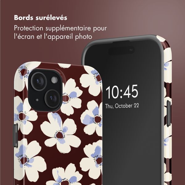 Selencia Coque arrière Vivid avec MagSafe Apple iPhone 15 - Choco Flower Pop