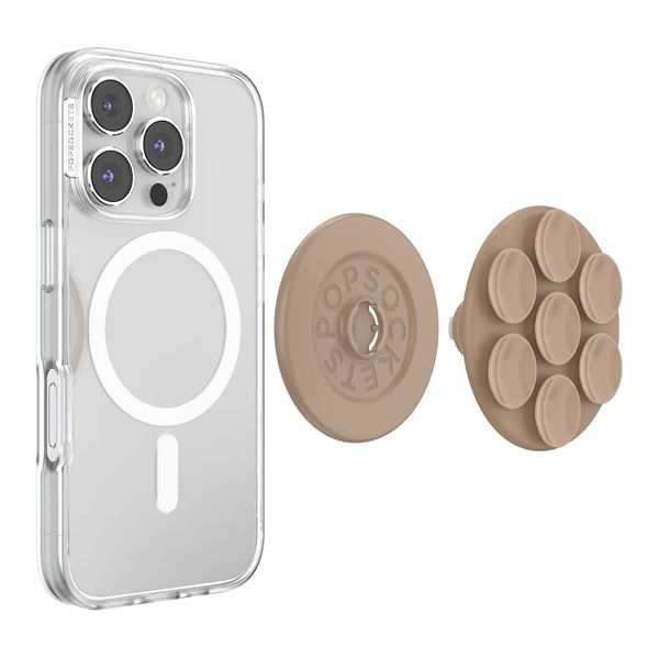 PopSockets Suck-Up Grip & Mount - Ventouse MagSafe - Latte