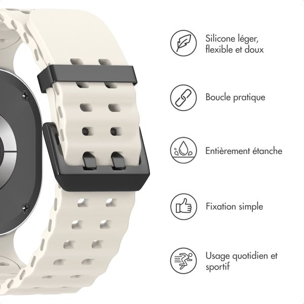 imoshion Bracelet Ocean en silicone Samsung Galaxy Watch 8 (40/44mm) / Classic (46mm) - Lumière stellaire