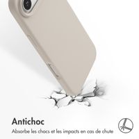 Accezz Coque Liquid Silicone avec MagSafe Apple iPhone Air - Stone