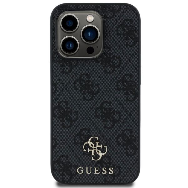 Guess Coque 4G Metal Logo MagSafe iPhone 15 Pro - Noir