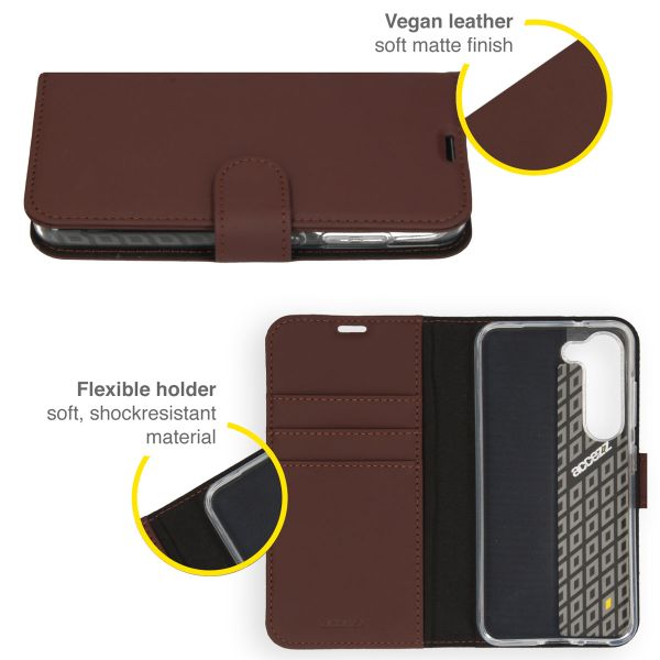 Accezz Étui de télephone Wallet Samsung Galaxy S23 Plus - Marron