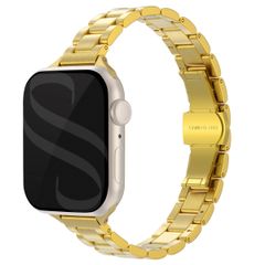 Selencia Bracelet à maillons fin en acier Apple Watch Series 1 á 9 / SE (38/40/41 mm) | Series 10 (42 mm) - Or