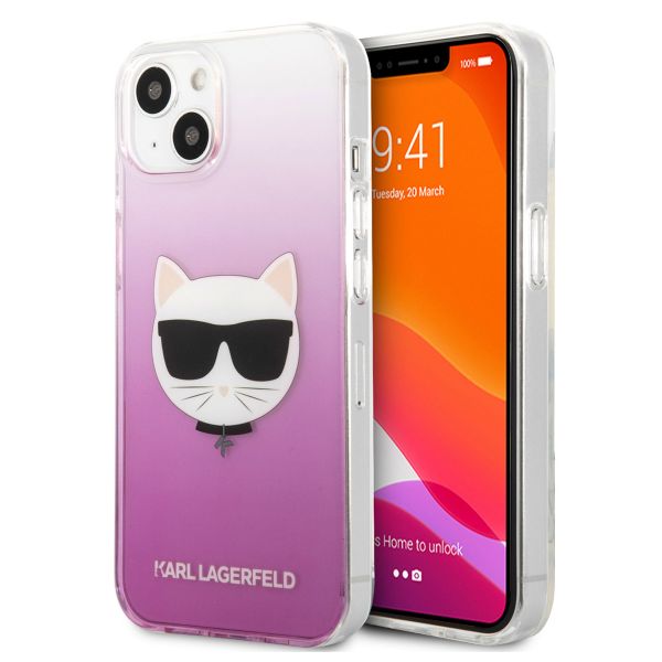 Karl Lagerfeld Coque arrière rigide Choupette iPhone 13 Mini - Rose