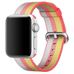 Apple Bracelet en nylon tissé Apple Watch Series 1 à 9 / SE (38/40/41 mm) | Series 10 (42 mm) - Rouge