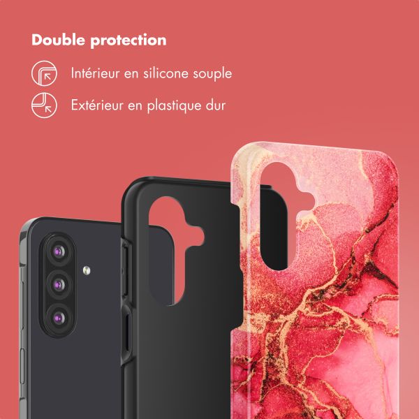 Selencia Coque arrière Vivid Samsung Galaxy A26 - Rosy Marble