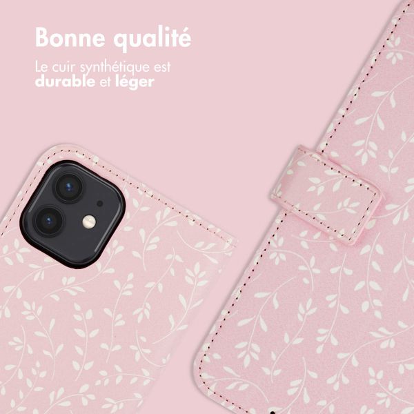 imoshion Étui de télephone portefeuille Design Apple iPhone 11 - Pink Bazaar Flowers