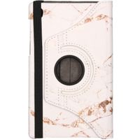 imoshion Coque tablette Design rotatif à 360° Galaxy Tab A7 Lite - White Marble