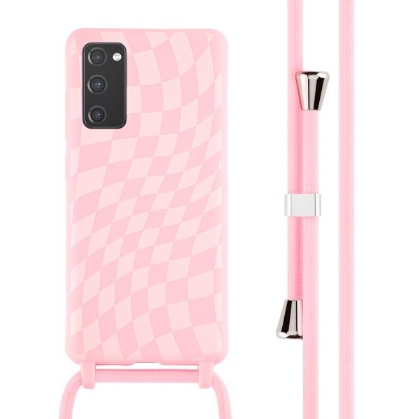 imoshion Coque design en silicone avec cordon Samsung Galaxy S20 FE - Retro Pink