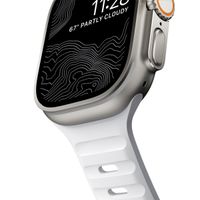 Nomad Bracelet Sport FKM Apple Watch Series 1 á 10 / SE / Ultra (2) (44/45/46/49 mm) - Blanc