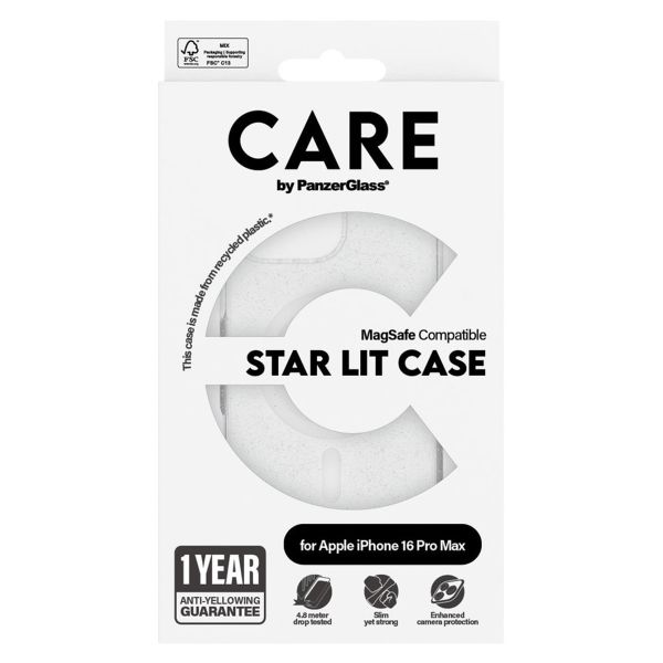 CARE by PanzerGlass Coque Star Lit avec MagSafe Apple iPhone 16 Pro Max - Star Lit