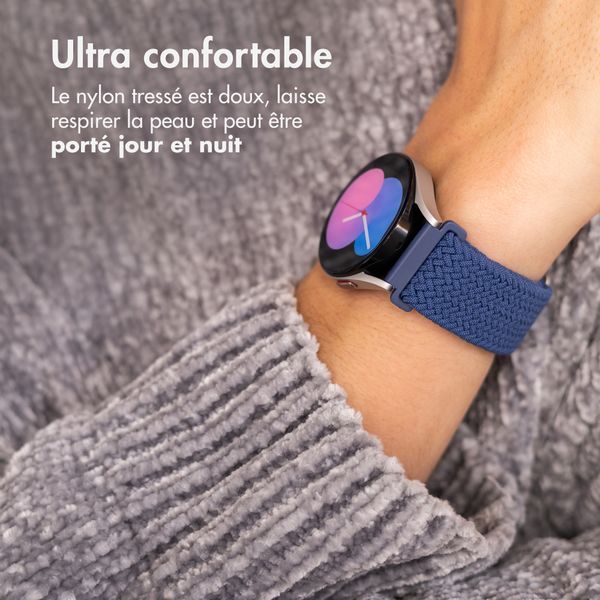 imoshion Bracelet tissée en nylon Samsung Galaxy Watch 7 40/44 mm - Bleu foncé
