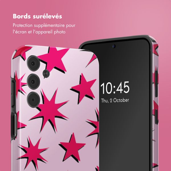 Selencia Coque arrière Vivid Tough Samsung Galaxy A15 (5G/4G) - Stars Rubine Red Light Pink