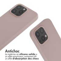 imoshion Coque en silicone avec cordon Apple iPhone 16 Pro Max - Sand Pink