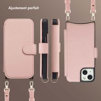 Selencia Étui Riva avec MagSafe et cordon de téléphone Apple iPhone 14 / 13 - Old Pink