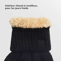 Selencia Gants Tactiles Effet Laine - Femme - Taille M - Noir