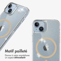 imoshion Coque arrière transparente Pailletée avec MagSafe Apple iPhone 14 - Doré