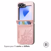 imoshion Mandala Bookcase Samsung Galaxy Z Flip 6 - Rose Doré