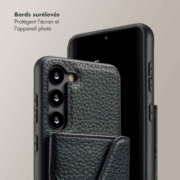 Selencia Coque à cordon avec porte-cartes enveloppe Sera Samsung Galaxy S23 - Noir