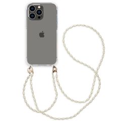 imoshion Coque avec dragonne + bracelet - Perles Apple iPhone 14 Pro Max - Transparent