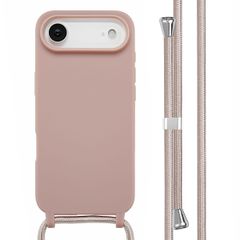 imoshion Coque en silicone avec cordon Apple iPhone Air - Sand Pink