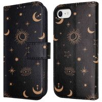 imoshion Étui de télephone portefeuille Design Apple iPhone SE (2022 / 2020) / 8 / 7 / 6(s) - Sky Black