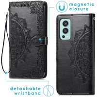 imoshion Etui de téléphone portefeuille Mandala OnePlus Nord 2 - Noir