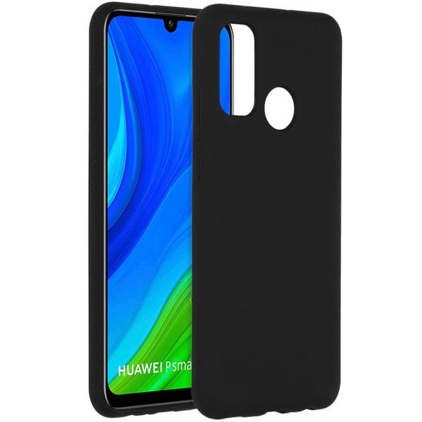 Accezz Coque Liquid Silicone Huawei P Smart (2020) - Noir