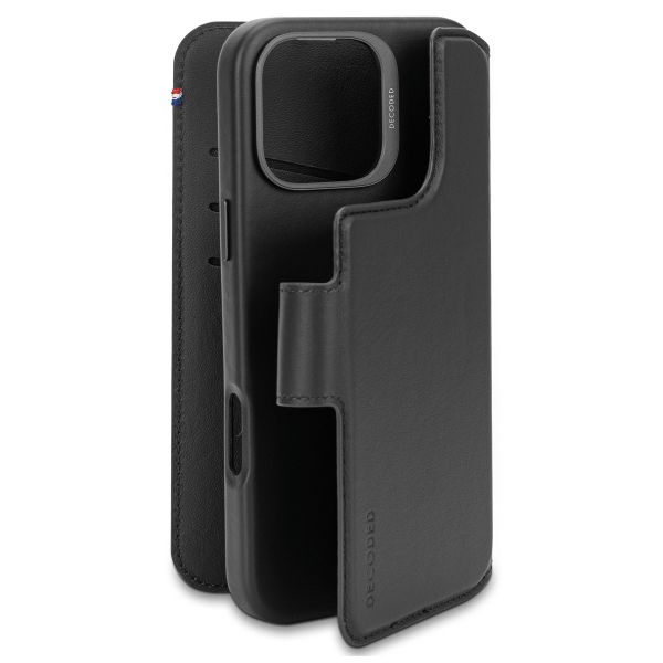 Decoded Portefeuille détachable 2 en 1 en cuir MagSafe Apple iPhone 16 Pro Max - Noir