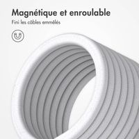 imoshion Câble tressé magnétique - USB-C vers USB-C - 1 mètre - Blanc